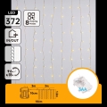 Aigostar - LED guirlande de Noël d'extérieur 372xLED/8 fonctions 3xAA 6x1,2m IP44 blanc chaud