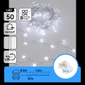 Aigostar - LED Guirlande de Noël d'extérieur 50xLED/8 fonctions 3xAA 1,8m IP44 blanc froid