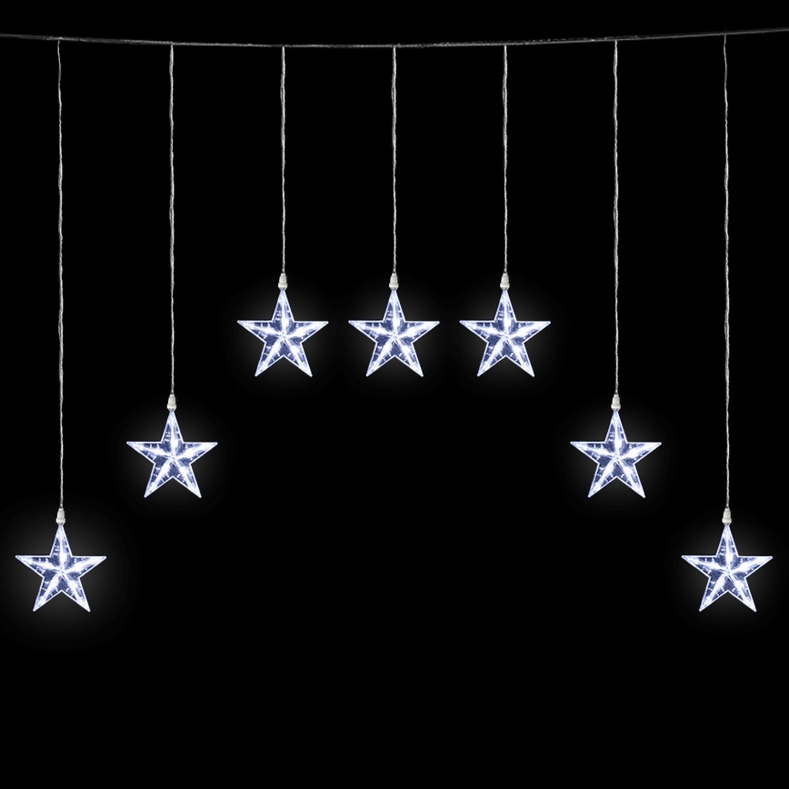 Aigostar - Guirlande de Noël LED extérieure 70xLED 1,2x1m IP44 blanc froid, motif étoiles