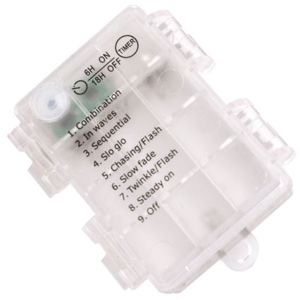 Aigostar -LED Guirlande d'extérieur 100xLED/8 fonctions 3xAA 10,3m IP44 blanc chaud