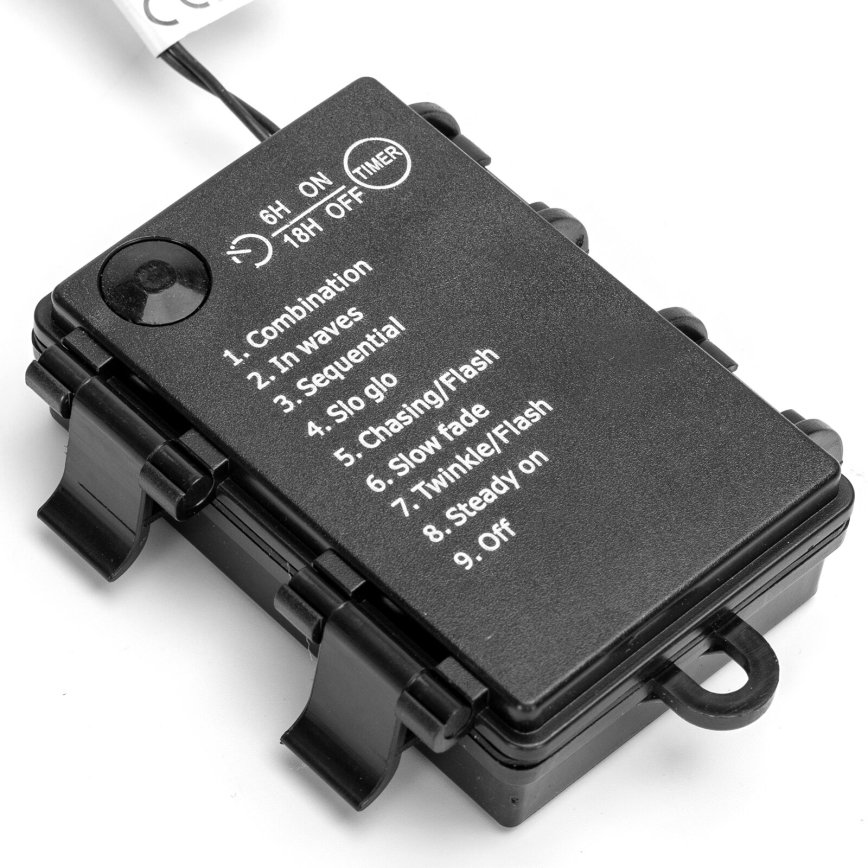 Aigostar -LED Guirlande d'extérieur 300xLED/8 fonctions 3xAA 15,3m IP44 multicolore