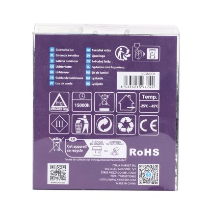 Aigostar -LED Guirlande d'extérieur 300xLED/8 fonctions 3xAA 15,3m IP44 multicolore