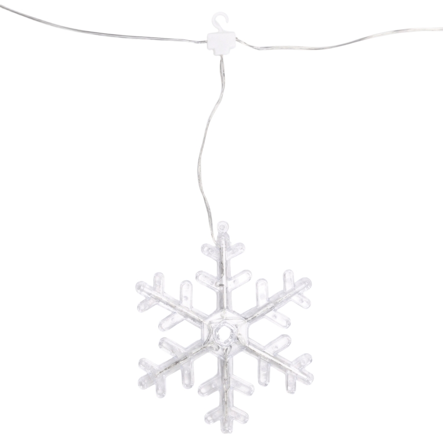 Aigostar - Guirlande lumineuse LED d'extérieur pour Noël, 84 LED, 8 fonctions, 1,2 × 1 m, IP44, blanc chaud, motif flocons