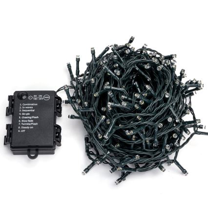 Aigostar-LED guirlande lumineuse extérieure 300xLED/8 fonctions 3xAA 15,3m IP44 blanc chaud