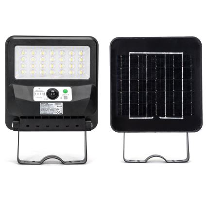 Aigostar - Lampadaire solaire de rue à LED avec capteur LED/50W/3,2V 1000mAh 6500K + télécommande