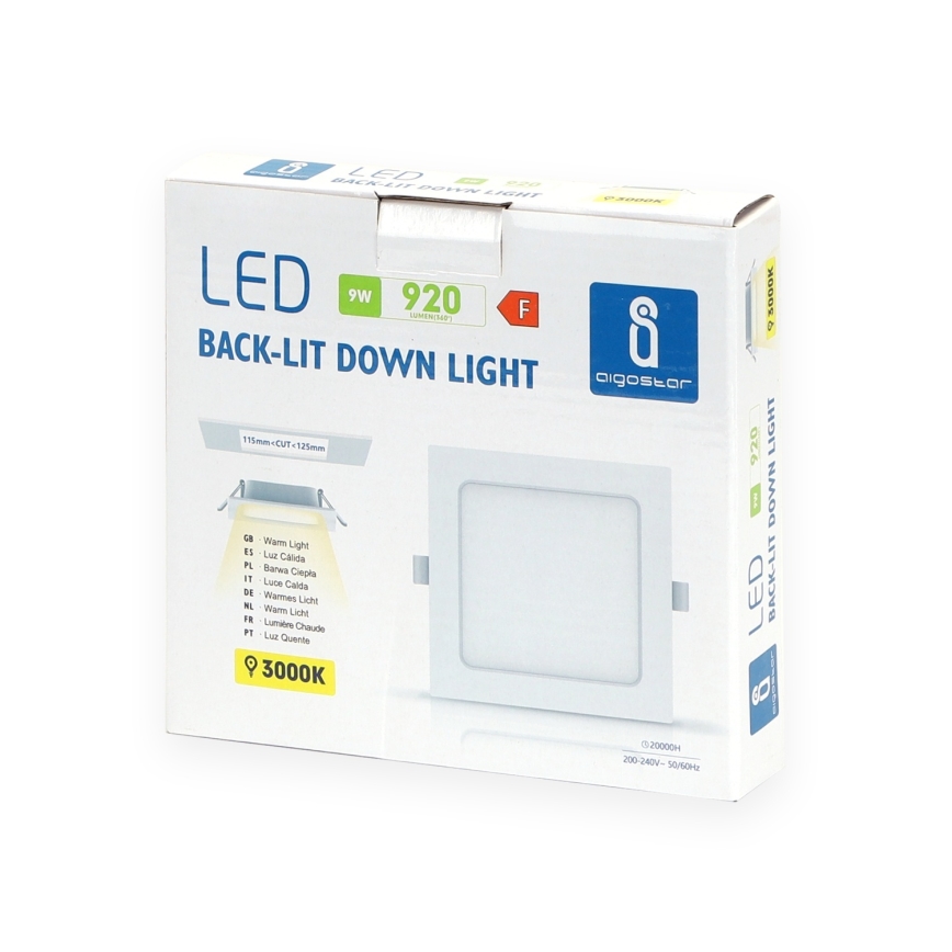 Aigostar - LED luminaire encastré LED/9W/230V 3000K 14,5x14,5 cm blanc