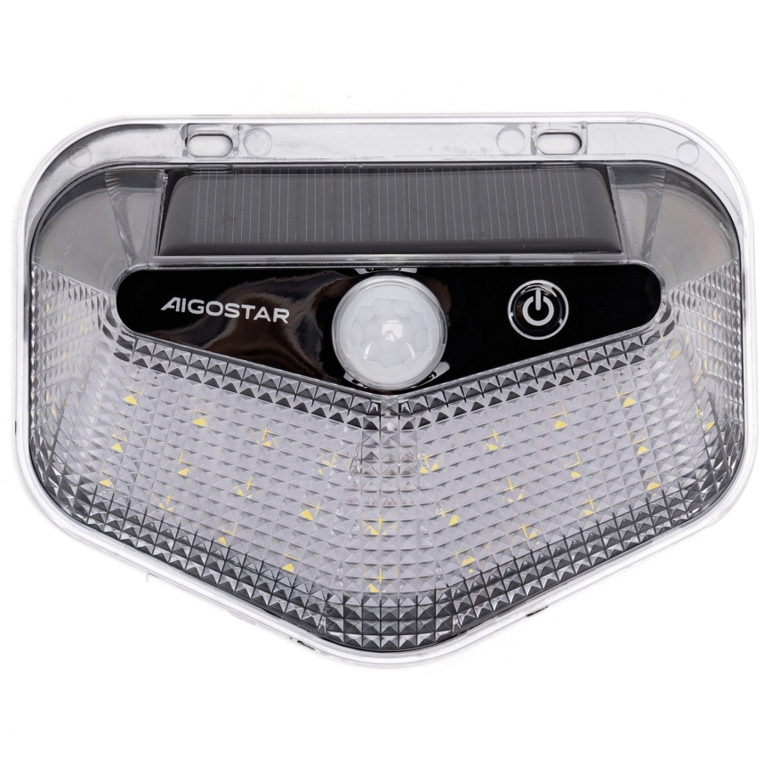 Aigostar - Luminaire solaire LED avec capteur LED/3,7V 6500K 500 mAh IP65 noir