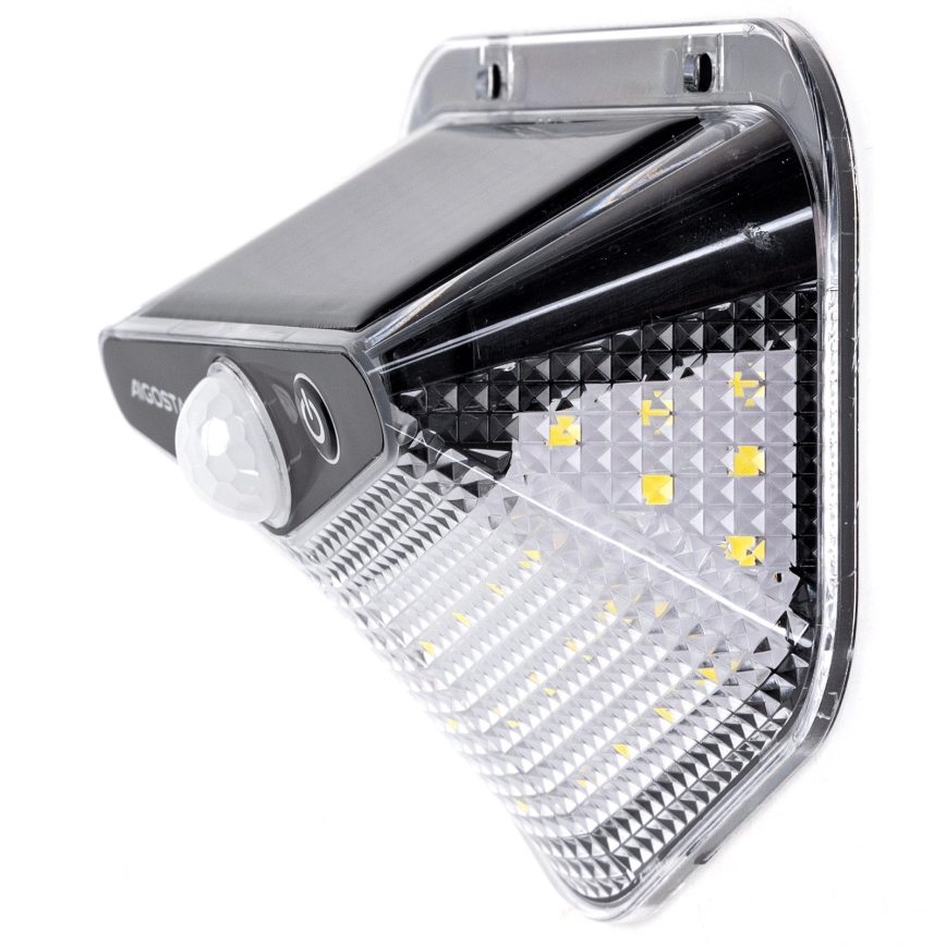 Aigostar - Luminaire solaire LED avec capteur LED/3,7V 6500K 500 mAh IP65 noir