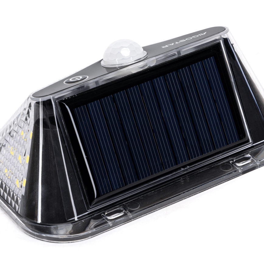 Aigostar - Luminaire solaire LED avec capteur LED/3,7V 6500K 500 mAh IP65 noir