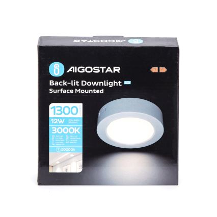 Aigostar - LED Plafonnier LED/12W/230V d. 17,4 cm 3000K blanc