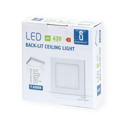 Aigostar - LED Plafonnier LED/6W/230V 12,2x12,2 cm 6500K blanc