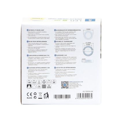 Aigostar - LED Plafonnier LED/6W/230V d. 12,3 cm 3000K blanc