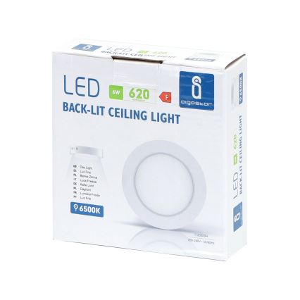 Aigostar - LED Plafonnier LED/6W/230V d. 12,3 cm 3000K blanc
