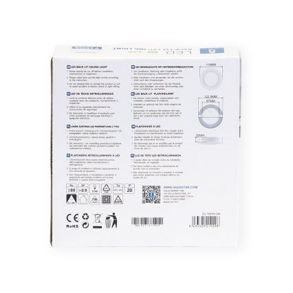 Aigostar - LED Plafonnier LED/6W/230V d. 12,3 cm 3000K blanc