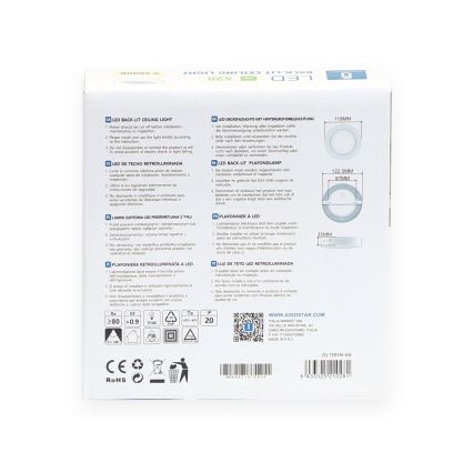 Aigostar - LED Plafonnier LED/6W/230V d. 12,3 cm 4000K blanc