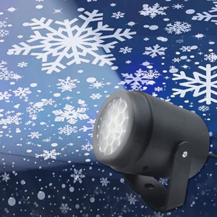 Aigostar - LED projecteur de flocons de neige de Noël LED/5W/230V blanc froid