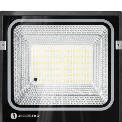 Aigostar - projecteur solaire LED/100W/3,2V 2000mAh 3000K/4000K/6500K IP66 + télécommande