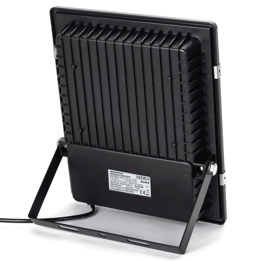 Aigostar - projecteur solaire LED/100W/3,2V 2000mAh 3000K/4000K/6500K IP66 + télécommande