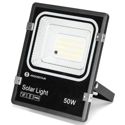 Aigostar - projecteur solaire LED/50W/3,2V 1200mAh 3000K/4000K/6500K IP66 + télécommande