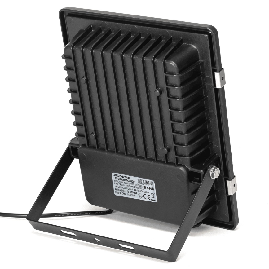 Aigostar - projecteur solaire LED/50W/3,2V 1200mAh 3000K/4000K/6500K IP66 + télécommande