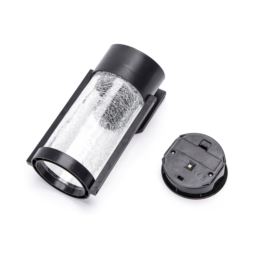 Aigostar - LED RGB Applique murale solaire LED/2W/1,2V noir IP44