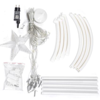 Aigostar - LED RGBICW Décoration de Noël extérieure intelligente MESH 165xLED/230V 1,8m IP44 + télécommande