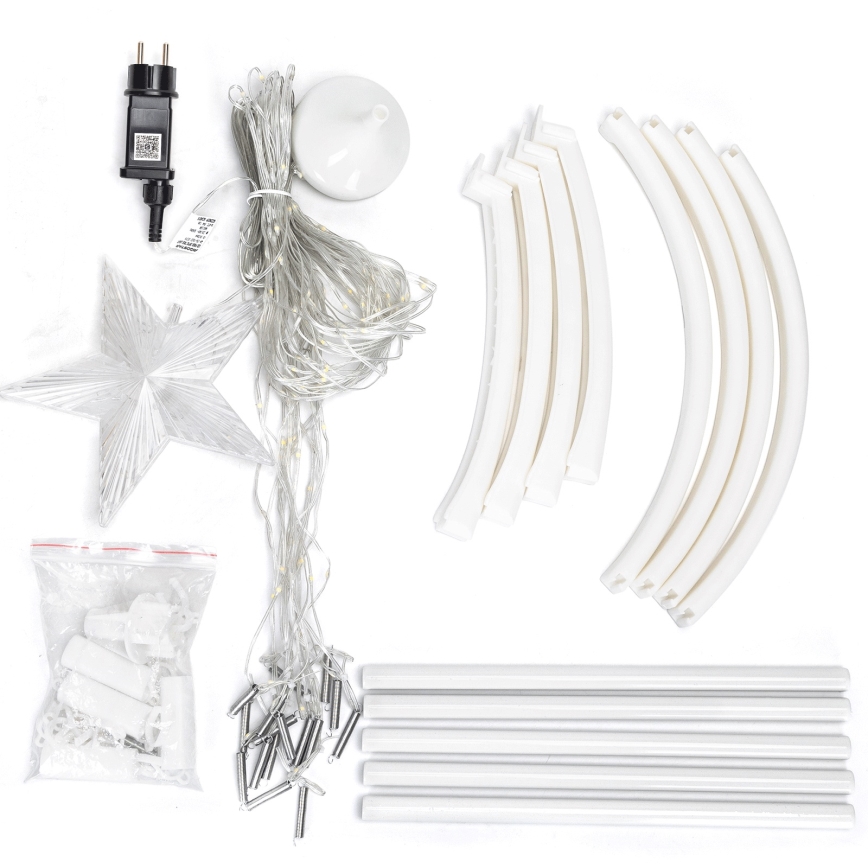 Aigostar - LED RGBICW Décoration de Noël extérieure 165 LED / 230 V, 1,8 m, IP44 + télécommande