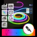 Aigostar - LED RGBICW Guirlande lumineuse de Noël intelligente d'extérieur MESH 150 LED 5 m IP44 + télécommande