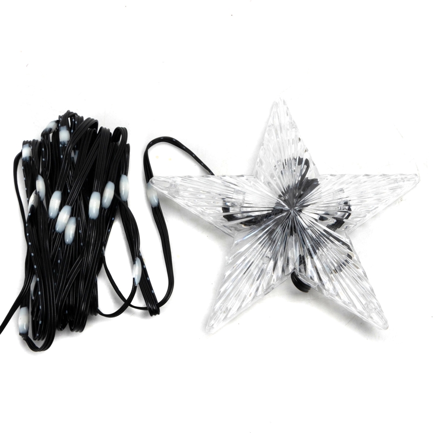 Aigostar - LED RGBICW Guirlande de Noël extérieure intelligente MESH 50xLED 5m IP44 + télécommande