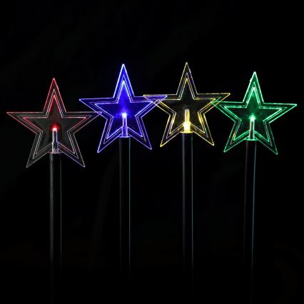 Aigostar - Lampe solaire LED RGBY 5×LED, 1,2 V, 8 modes, 1 m, IP65, 800 mAh, effet étoiles