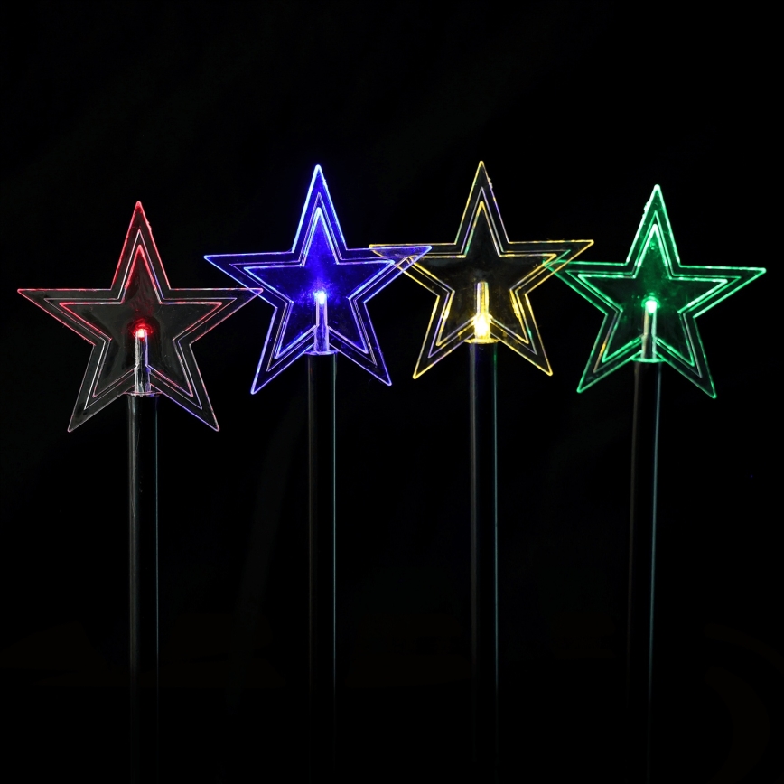 Aigostar - Lampe solaire LED RGBY 5×LED, 1,2 V, 8 modes, 1 m, IP65, 800 mAh, effet étoiles