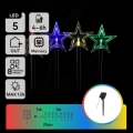 Aigostar - LED RGBY Luminaire solaire de Noël 5xLED/1,2V/8 fonctions 1m IP65 800mAh étoiles