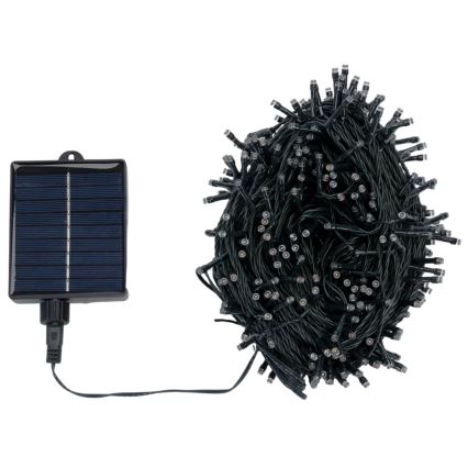 Aigostar - Guirlande de Noël solaire à LED 500 LED / 8 fonctions 52 m IP65 blanc chaud 1200 mAh