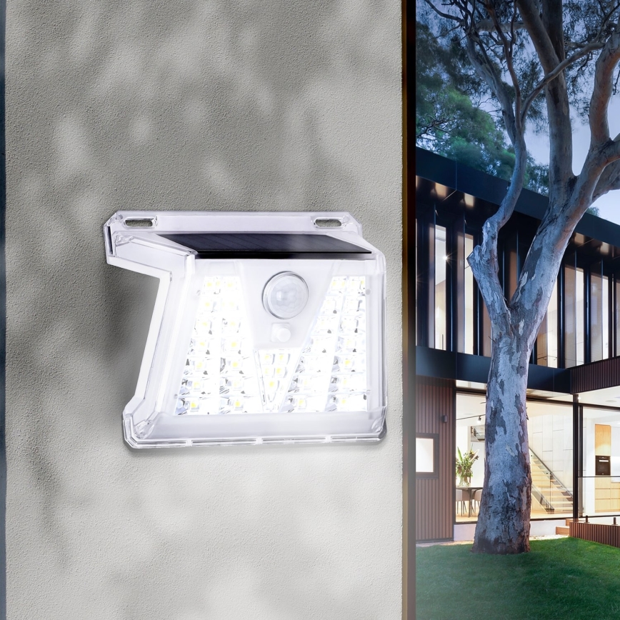 Aigostar - LOT 2x Lampe solaire extérieure avec détecteur LED/1,48W/3,7V IP65 1200 mAh