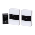 Aigostar - LOT 2x Sonnette sans fil 3xAA/12V IP44 blanc/noir