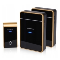 Aigostar - LOT 2x Sonnette sans fil 3xAA/12V IP44 noir