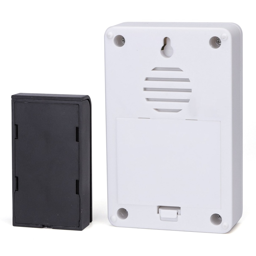 Aigostar - LOT 2x Sonnette sans fil 3xAA/12V IP44 blanc/noir