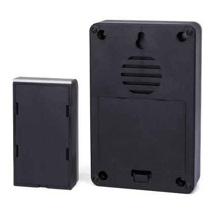 Aigostar - LOT 2x Sonnette sans fil 3xAA/12V IP44 noir