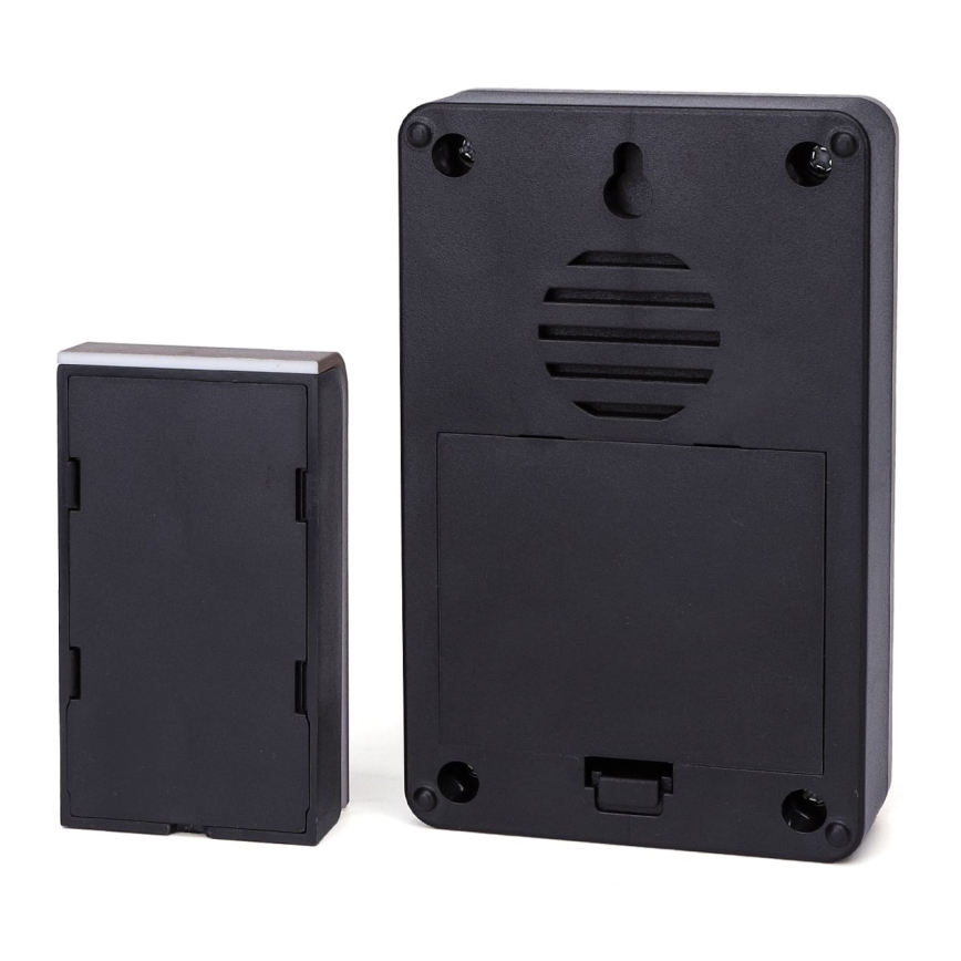 Aigostar - LOT 2x Sonnette sans fil 3xAA/12V IP44 noir