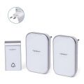 Aigostar - LOT 2x Sonnette sans fil à brancher 230V/12V IP44 blanc