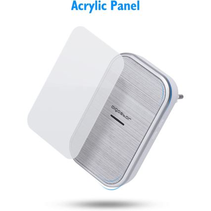 Aigostar - LOT 2x Sonnette sans fil à brancher 230V/12V IP44 argent