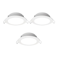 Aigostar - LOT 3x Spot encastrable extérieur LED/4,8W/230V 3000K IP65 blanc