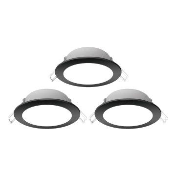 Aigostar - LOT 3x Spot encastrable extérieur LED/4,8W/230V 4000K IP65 noir
