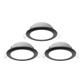 Aigostar - LOT 3x Spot encastrable extérieur LED/4,8W/230V 6500K IP65 noir