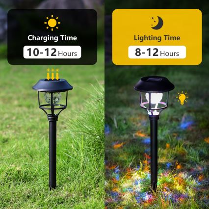 Aigostar - LOT 4x Lampe solaire RGB LED/0,2W/2V IP44
