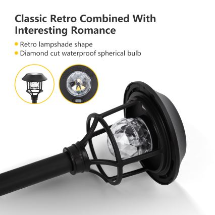 Aigostar - LOT 4x Lampe solaire RGB LED/0,2W/2V IP44