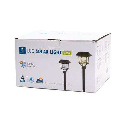 Aigostar - LOT 4x Lampe solaire RGB LED/0,2W/2V IP44