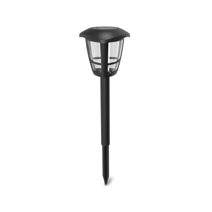 Aigostar - Lot de 12 lampes solaires LED, 0,06 W, 2 V, 33,8 cm, 6500 K, 100 mAh, IP44, noires