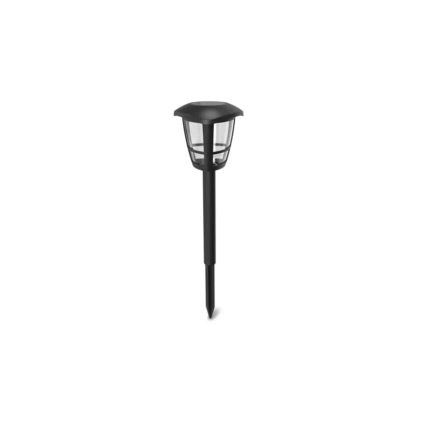 Aigostar - Lot de 12 lampes solaires LED, 0,06 W, 2 V, 33,8 cm, 6500 K, 100 mAh, IP44, noires