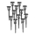 Aigostar - Lot de 12 lampes solaires LED, 0,06 W, 2 V, 33,8 cm, 6500 K, 100 mAh, IP44, noires